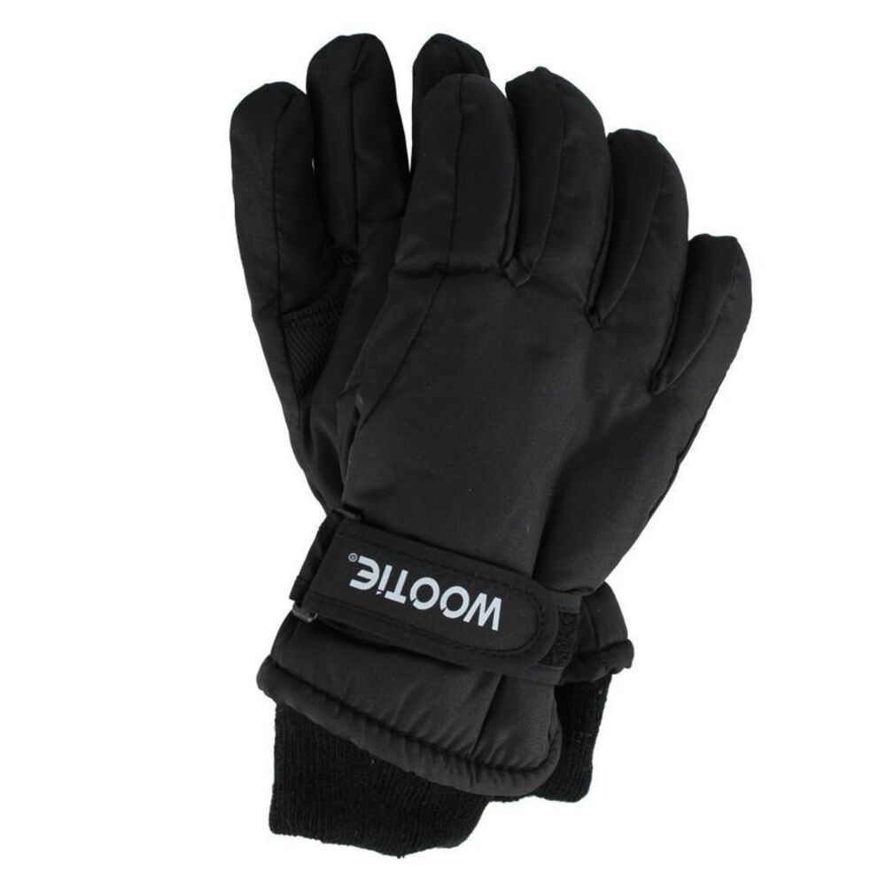 CTM Kids' Solid Color Winter Ski Glove with Wrist Strap by Wootie